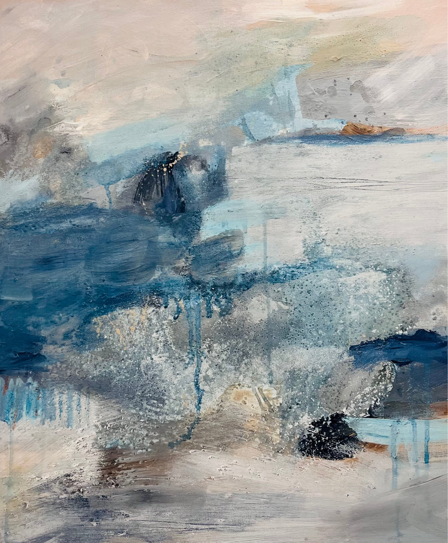 'Veil of Elegance' Original Abstract Landscape Painting bringing the tranquility of nature into your home