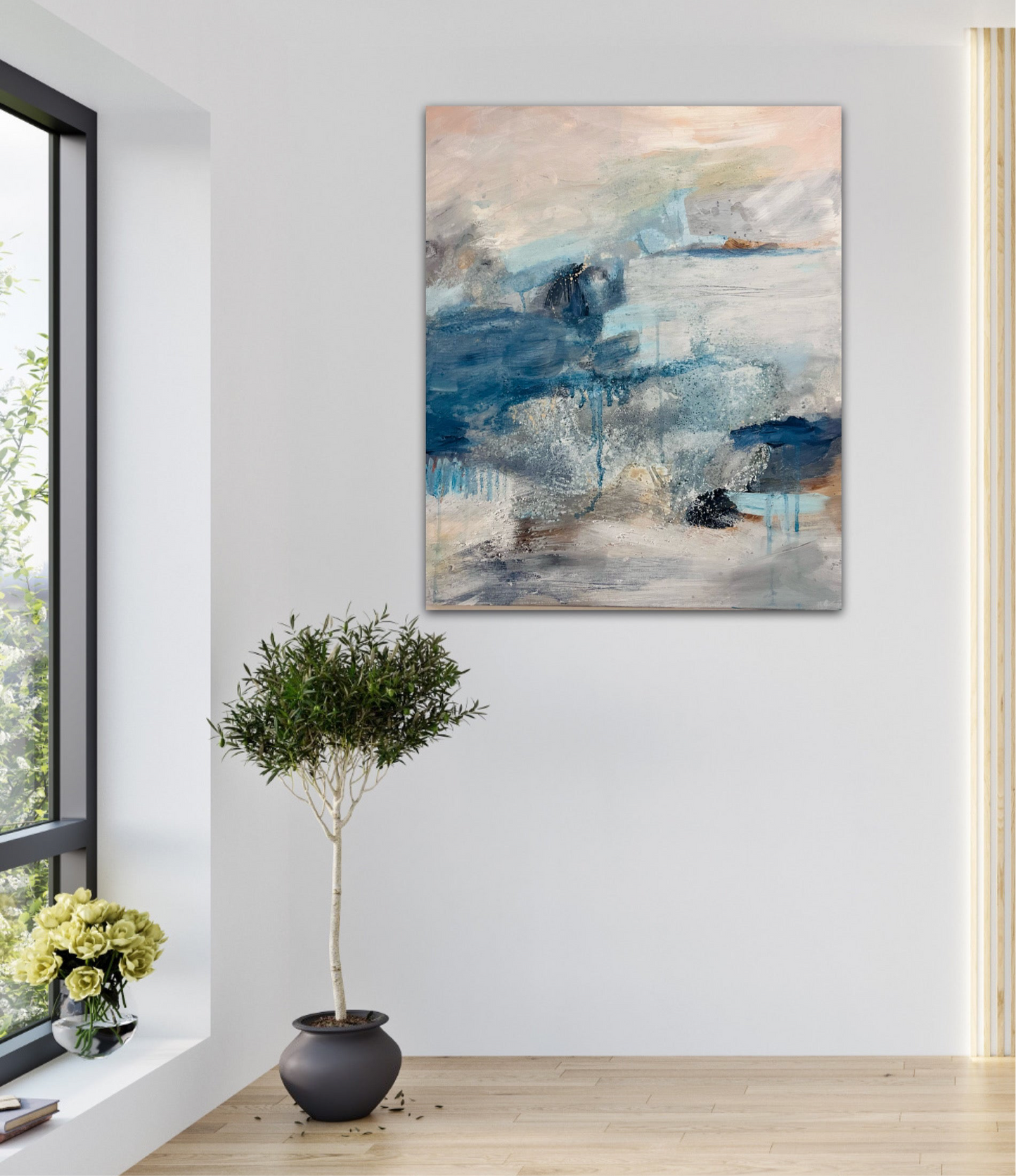 'Veil of Elegance' Original Abstract Landscape Painting bringing the tranquility of nature into your home