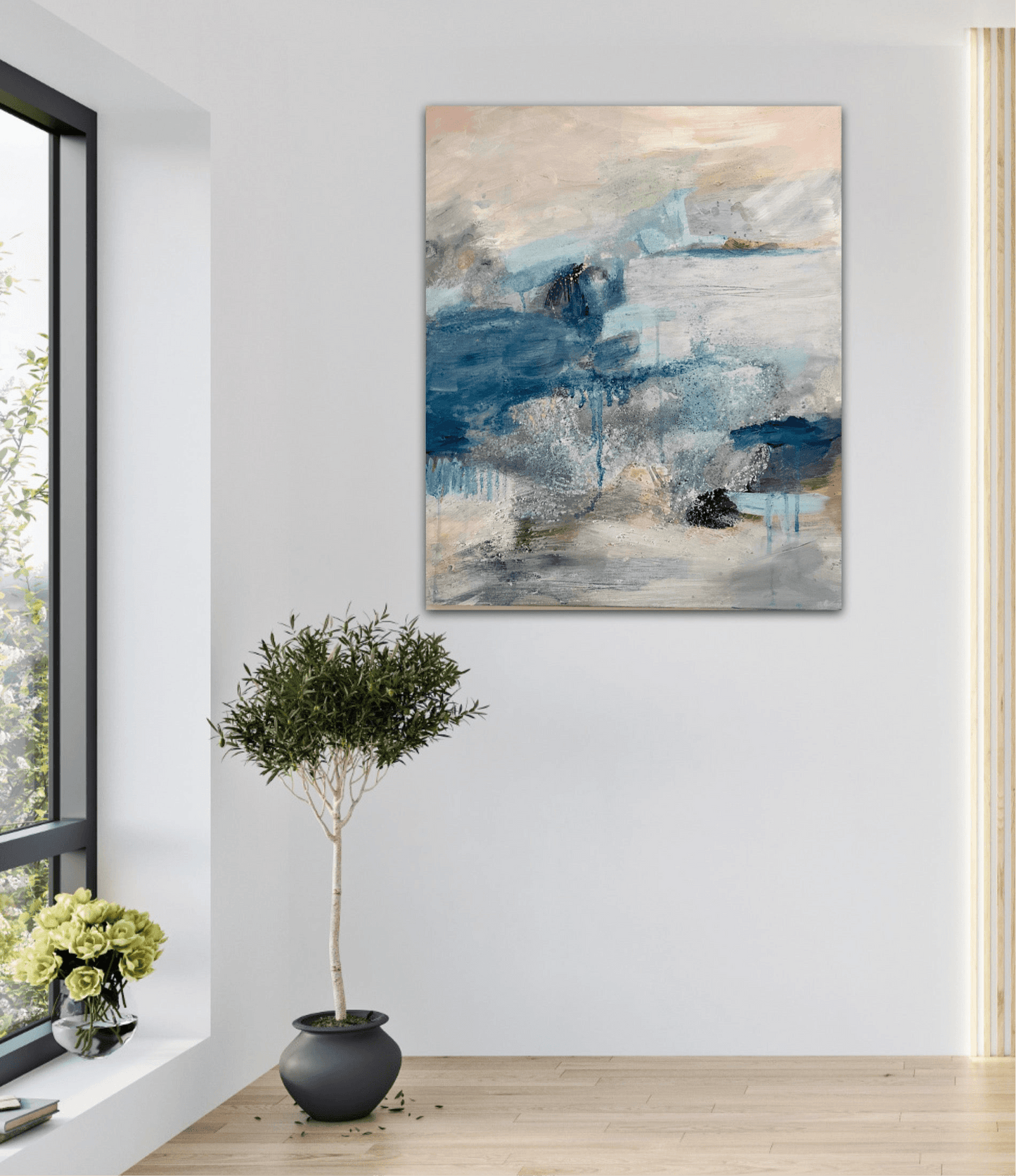 'Veil of Elegance' Original Abstract Landscape Painting bringing the tranquility of nature into your home