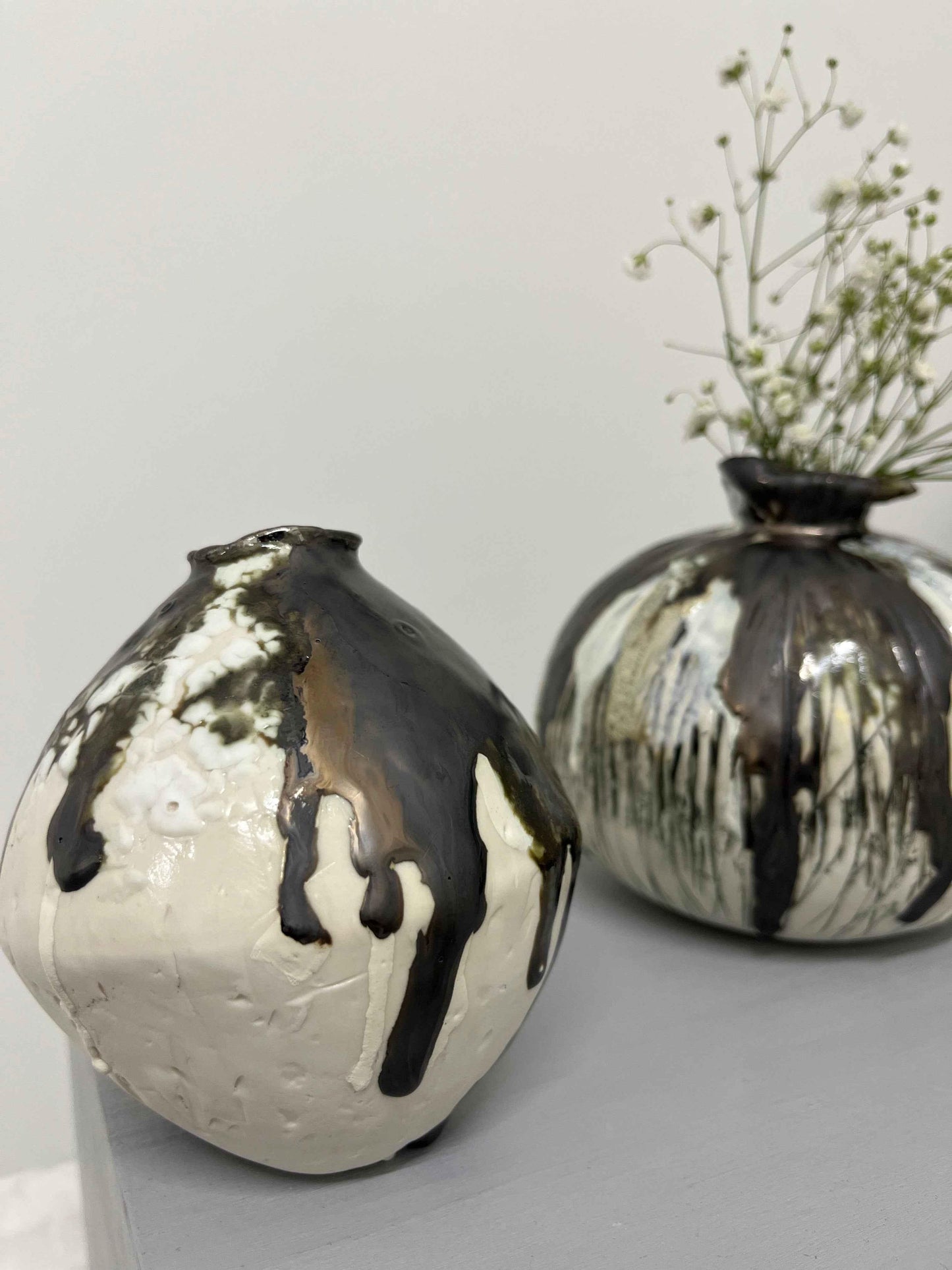 Bronze Glazed Mini Moon Jar - Wabi-Sabi Porcelain UK featuring an organic shape with layered glazes and textured finish, ideal for modern rustic decor.