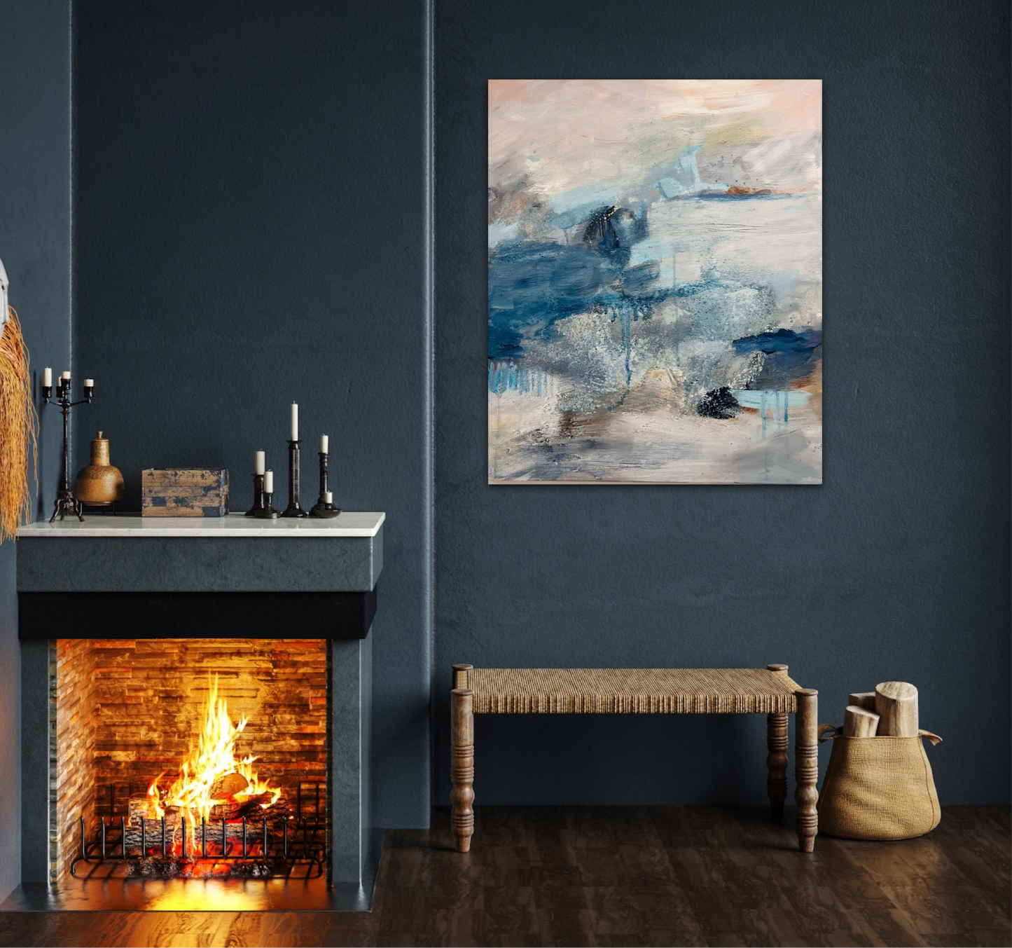 'Veil of Elegance' Original Abstract Landscape Painting bringing the tranquility of nature into your home