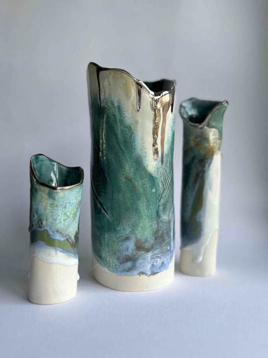 Feather Vase in Porcelain - Inspired by Nature - Made to Order - Nicola Briggs - Ceramics & Art