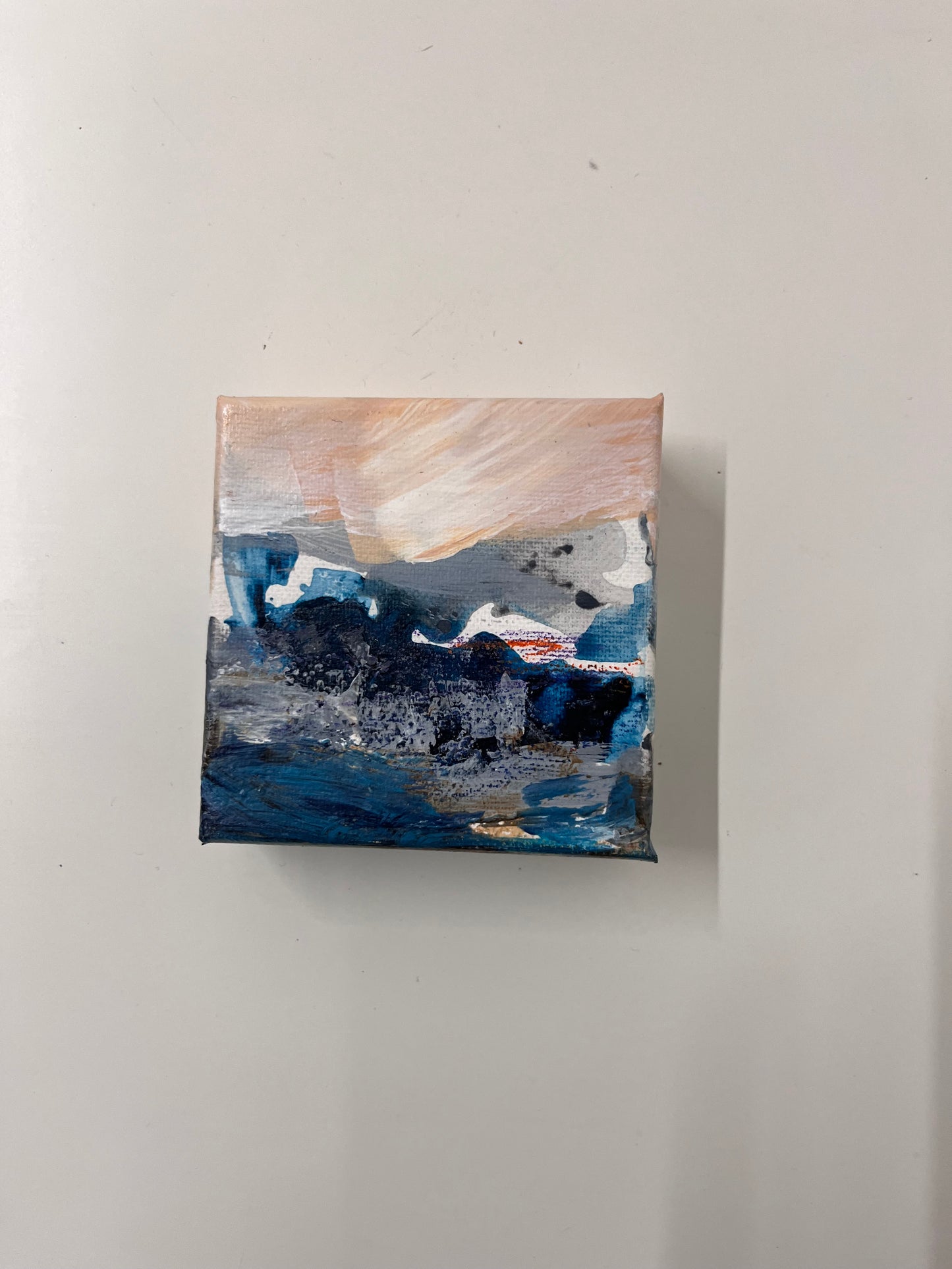 Fragments of Calm V by contemporary landscape artist Nicola Briggs showing expressive brushstrokes and texture