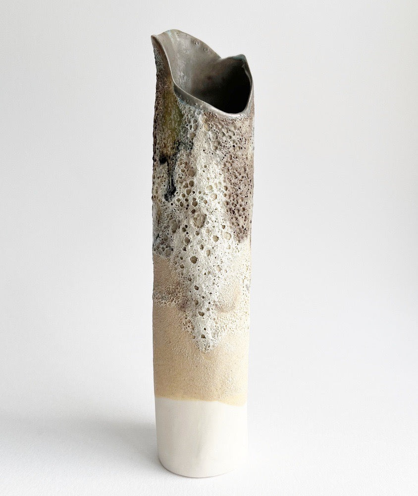 Wabi-Sabi Organic Vessel - Textured Glazes