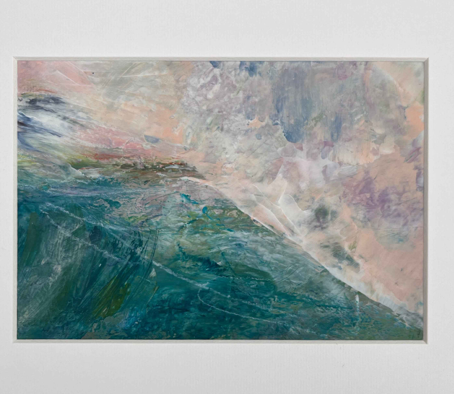 'Peach Glow' small original landscape painting