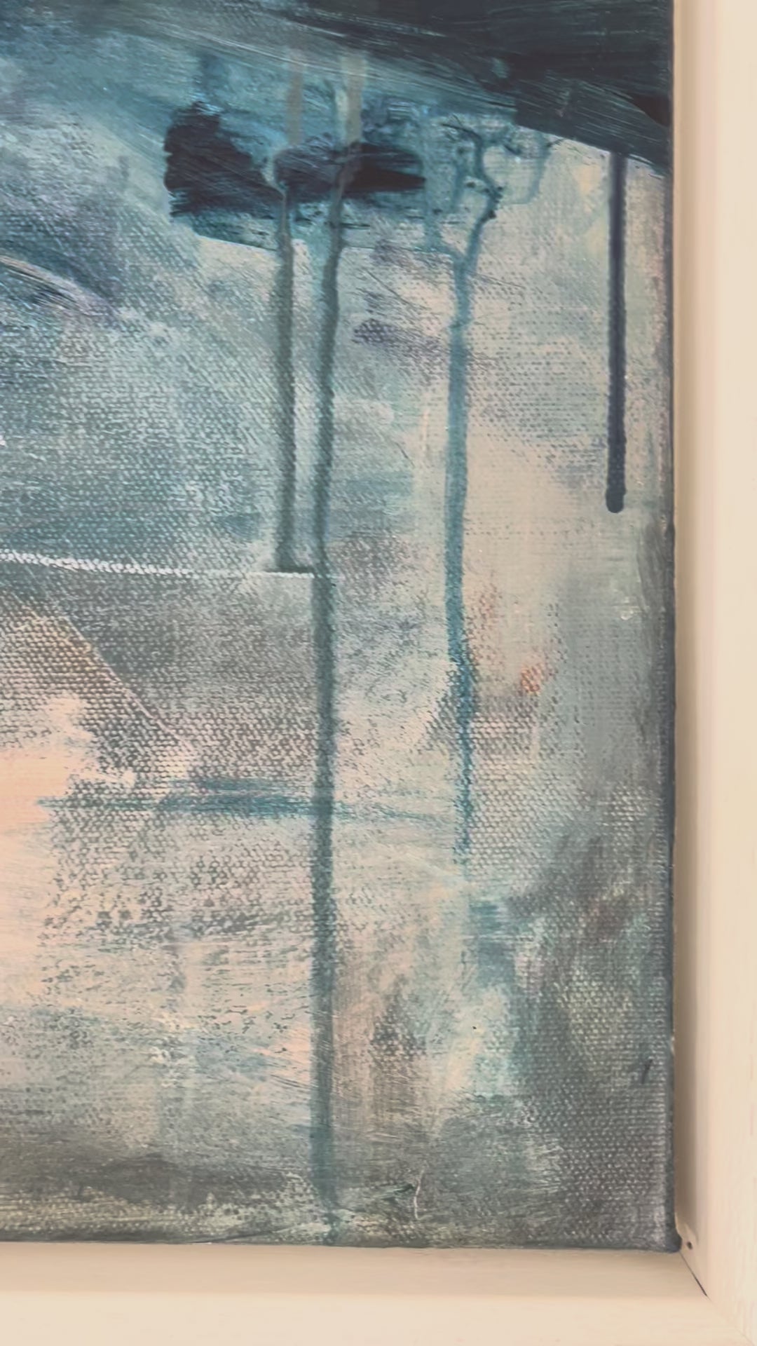 video of painting drip details "morning Solitude'