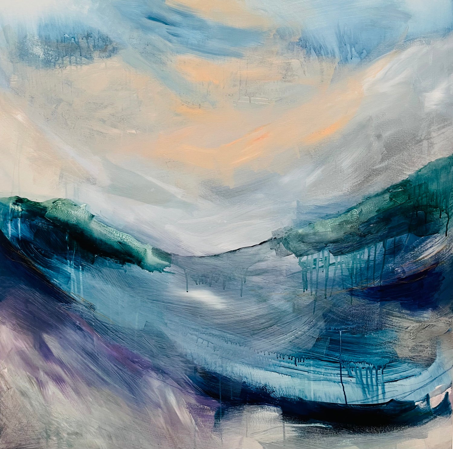 Atmospheric landscape painting by Nicola Briggs 