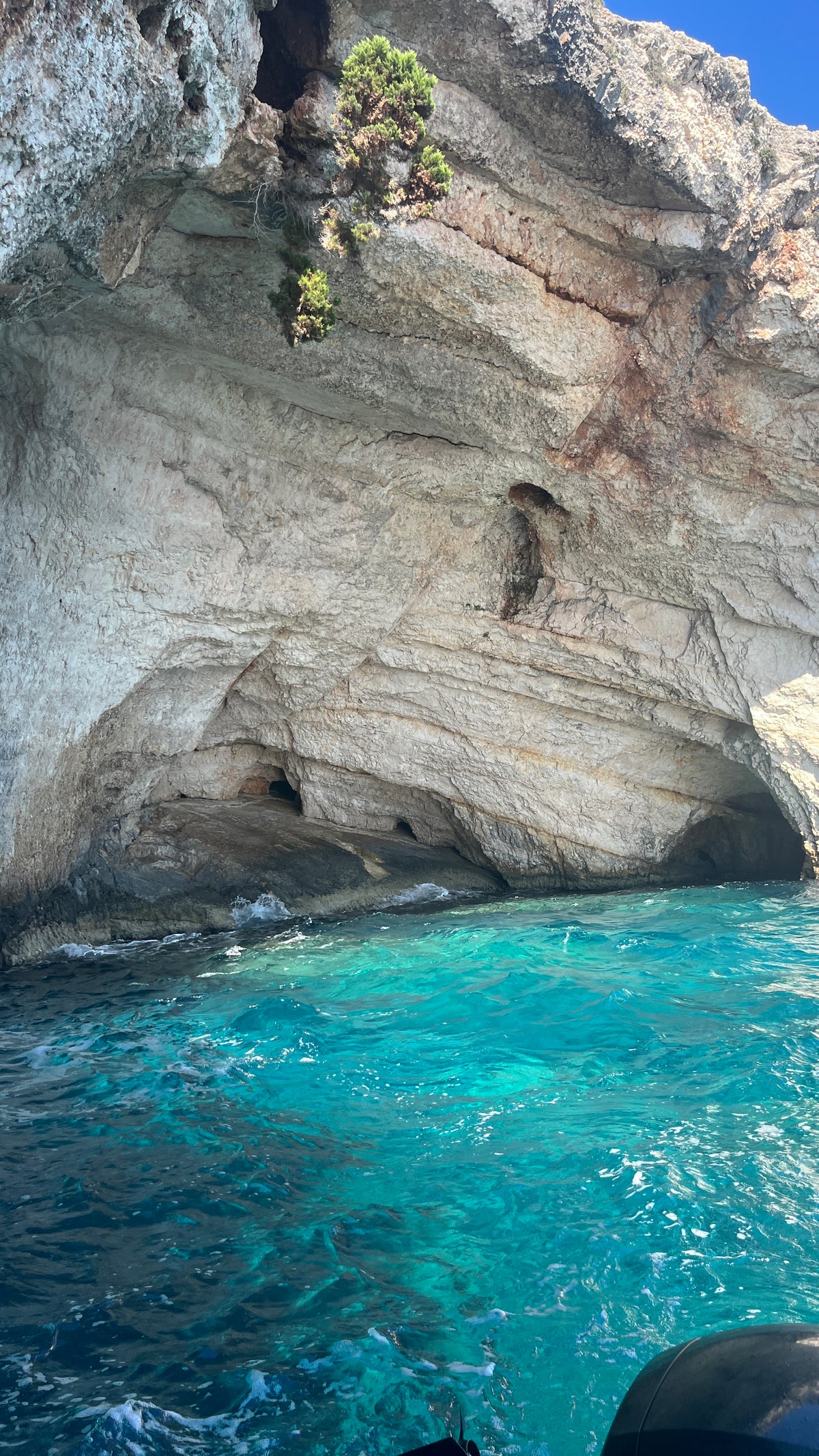 Zakynthos sea cave with turquoise Ionian Sea — inspiration for the ocean blue glazes