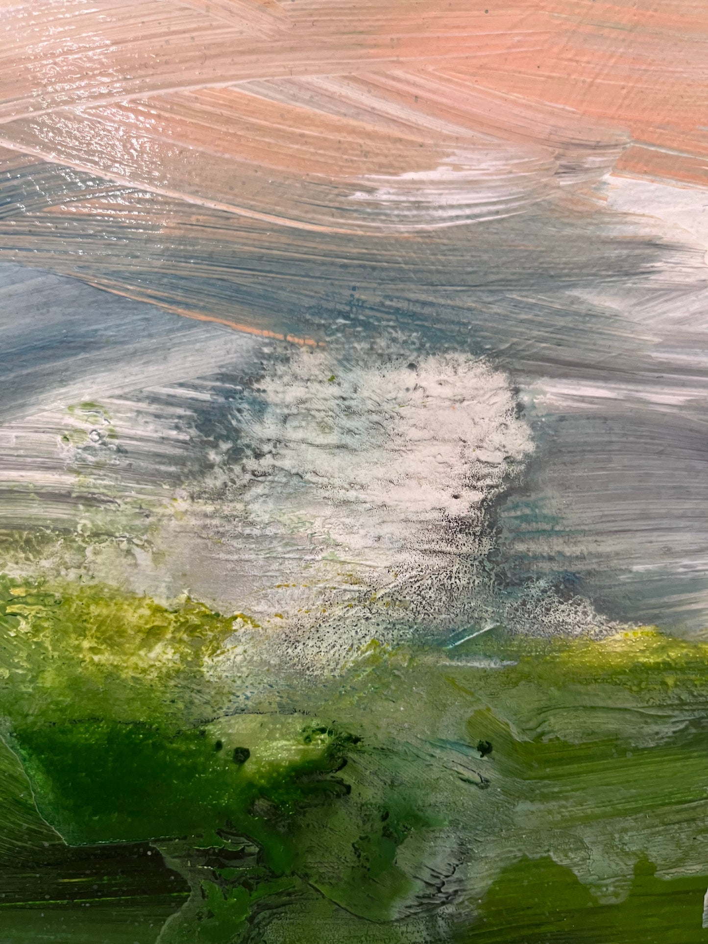 weather painting close up by Nicola Briggs 