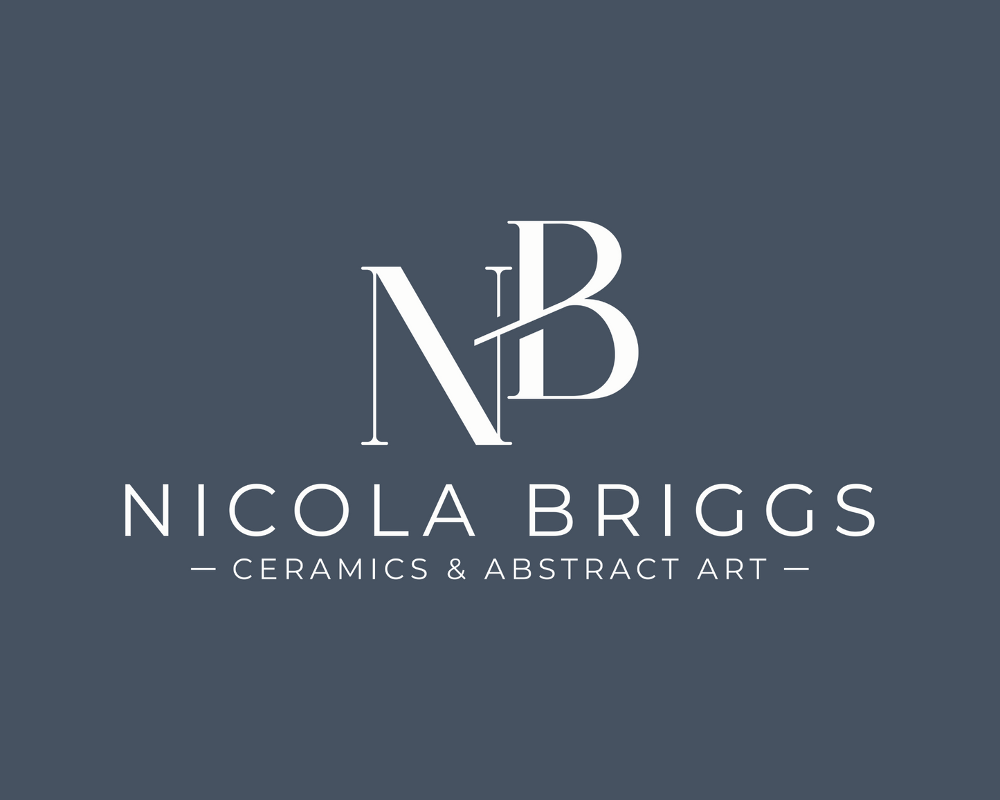 Nicola Briggs Ceramics and Art Blue logo background  