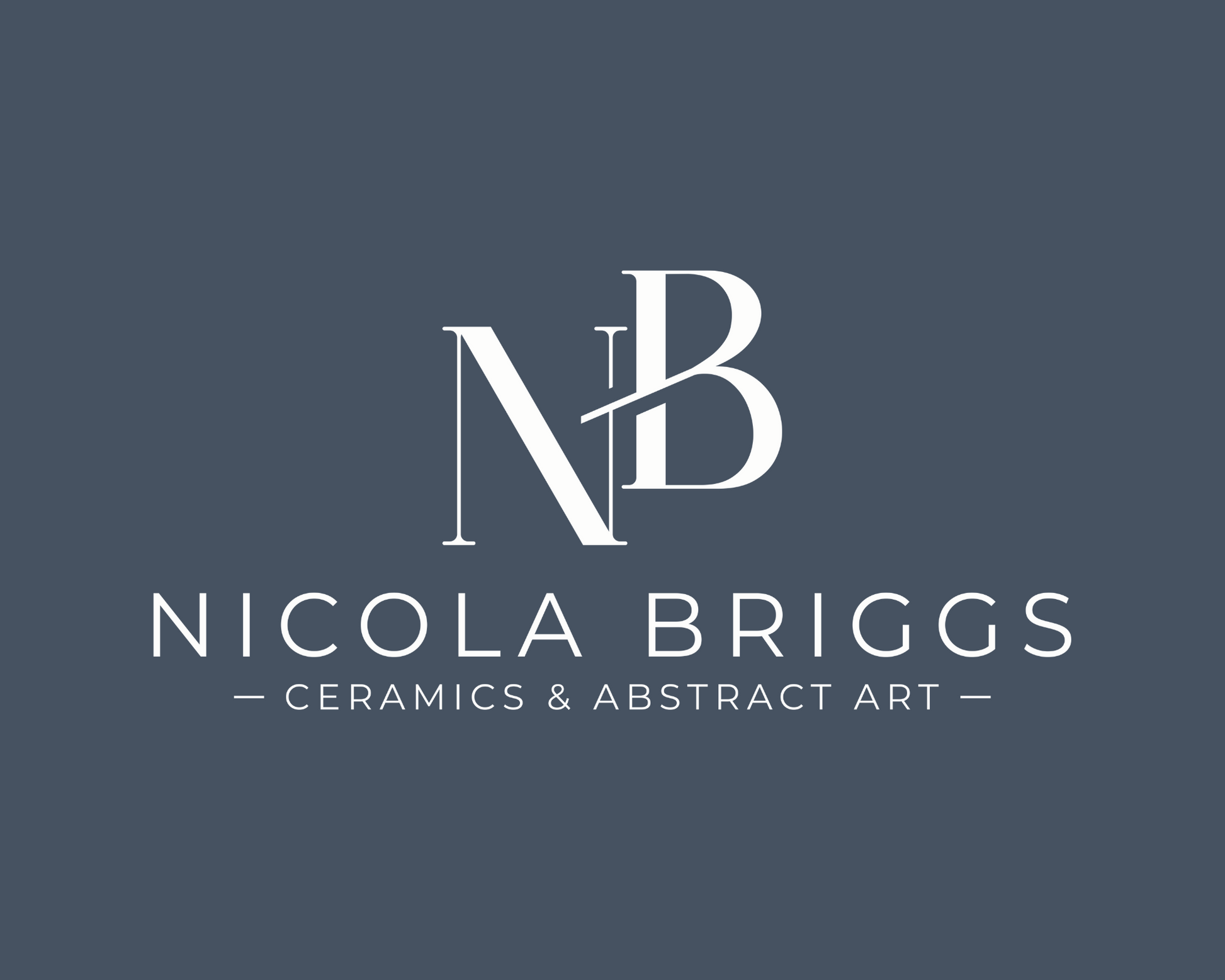 Nicola Briggs Ceramics and Art Blue logo background  