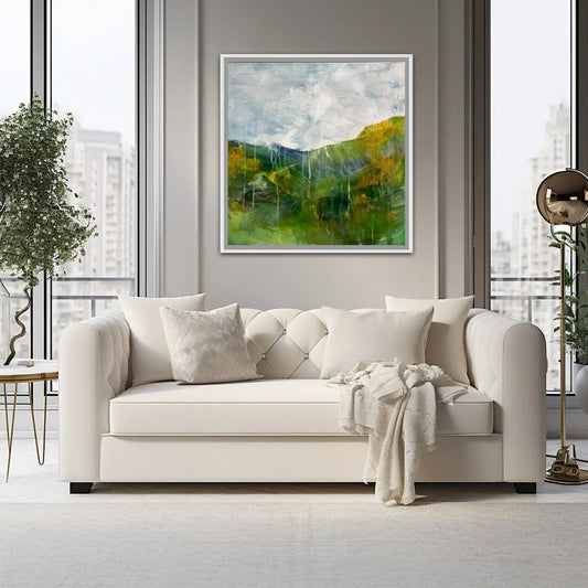 The Day Unfolded - Original Atmospheric Landscape Painting - Nicola Briggs - Ceramics & Art